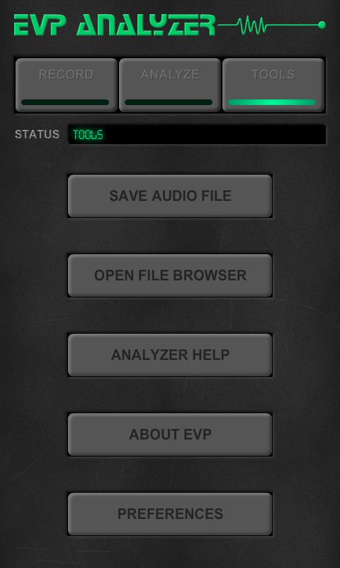 Ghost EVP Analyzer Screen 3