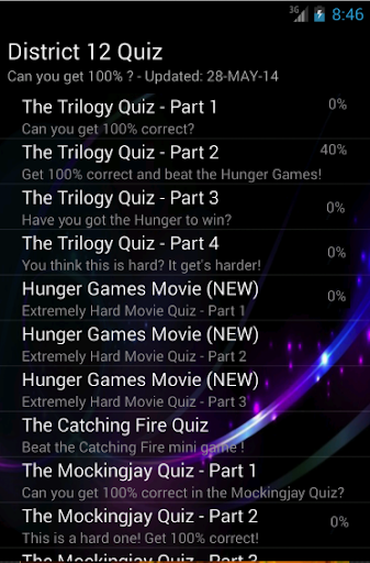 Fan Trivia Hunger Games Quiz