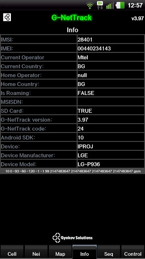 G-NetTrack - screenshot