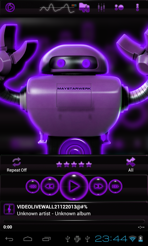 poweramp skin glow purple Screen 2