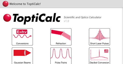 ToptiCalc – Optics Calculator