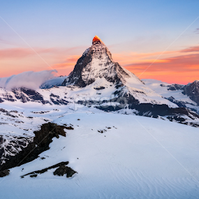 Matterhorn on the morning by Rafal Rozalski - Landscapes Mountains & Hills