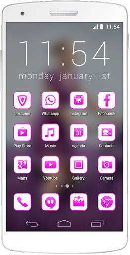 免費下載個人化APP|Luxicons Flirty Pink & White app開箱文|APP開箱王