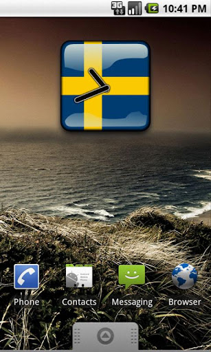 Sweden Flag Clock Widget