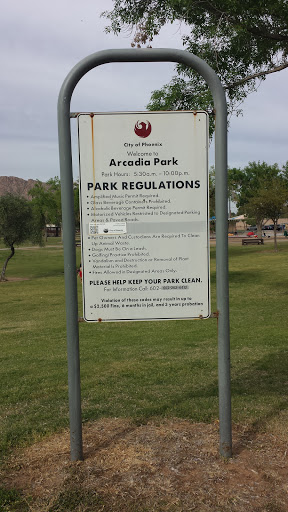 Arcadia Park Regulations