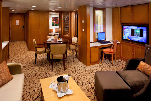 Celebrity Constellation's contemporary suites are designed to cater to all your needs while you travel.