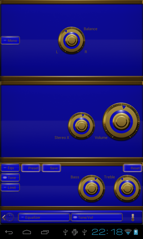 elegance poweramp skin blue Screen 3
