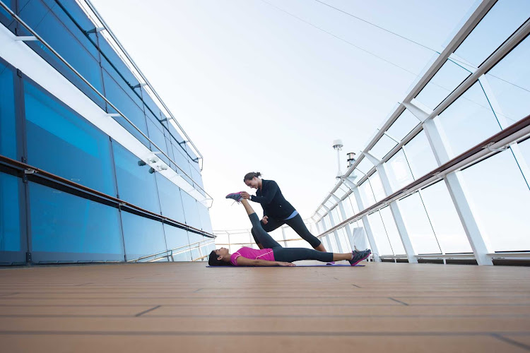 Experienced fitness and yoga instructors are on hand on board Celebrity Reflection.