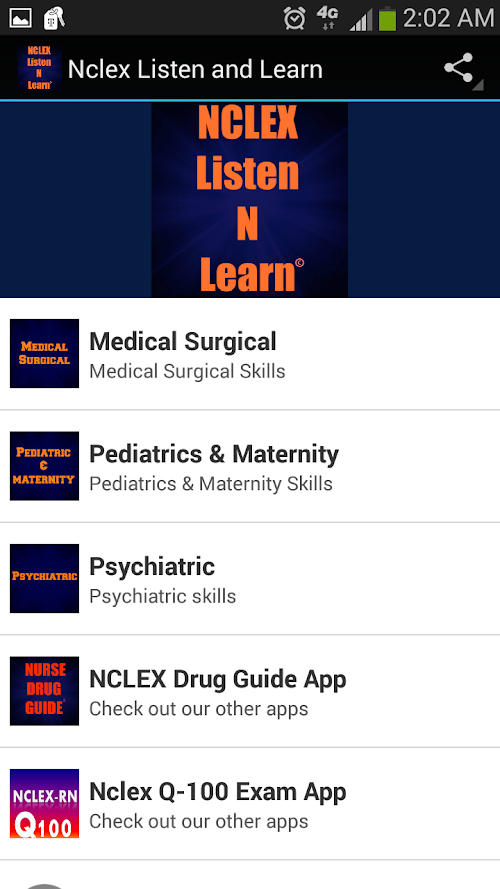 Android application NCLEX-Listen and Learn screenshort