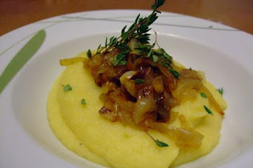 Potato and Swede Dijonnaise with Caramelized Onions