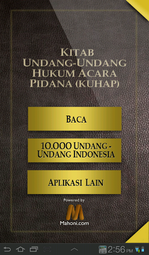 UU Hukum Acara Pidana