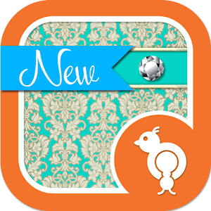 Teal & Gold Damask Theme SMS