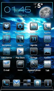 Next Launcher Theme iblue - screenshot thumbnail