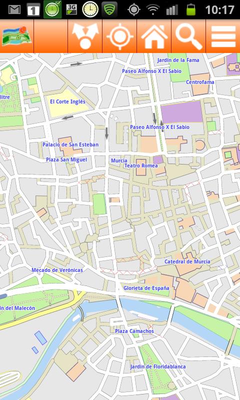 Murcia Offline mappa Map Screen 2