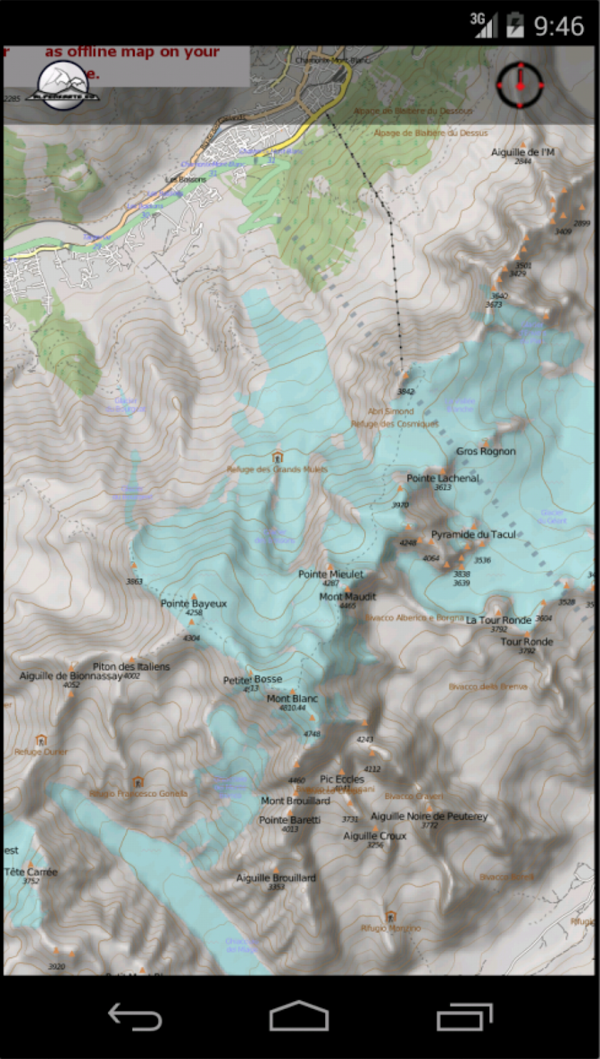 MONT BLANC Gebiet Screen 2