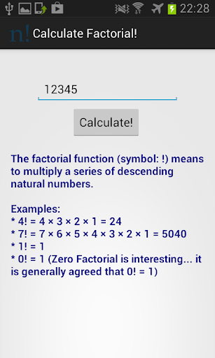 Calculate Large Factorial