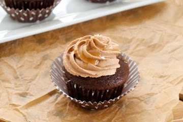 Chocolate Cupcakes with Salted Caramel Chocolate Frosting
