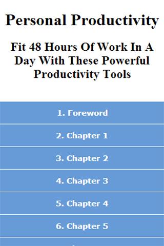 Personal Productivity