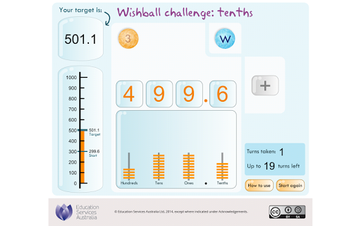 Wishball challenge: tenths