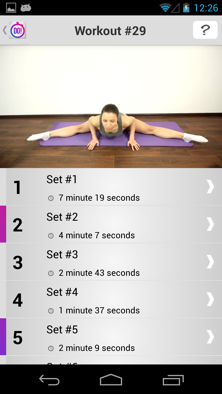 Do the splits for 30 days Screen 3