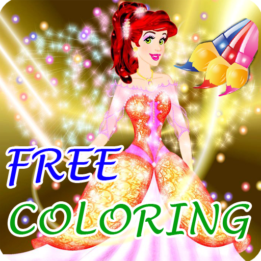 free princes coloring kid game LOGO-APP點子