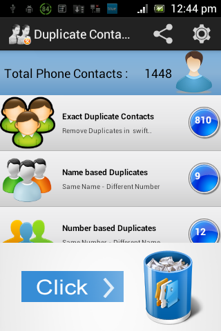 Duplicate Contact -1 Clik Soln
