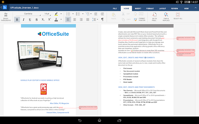 OfficeSuite 8 Pro (PDF&Fonts) - screenshot