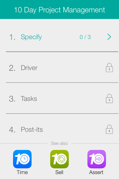 Android application 10 Day Project Management screenshort