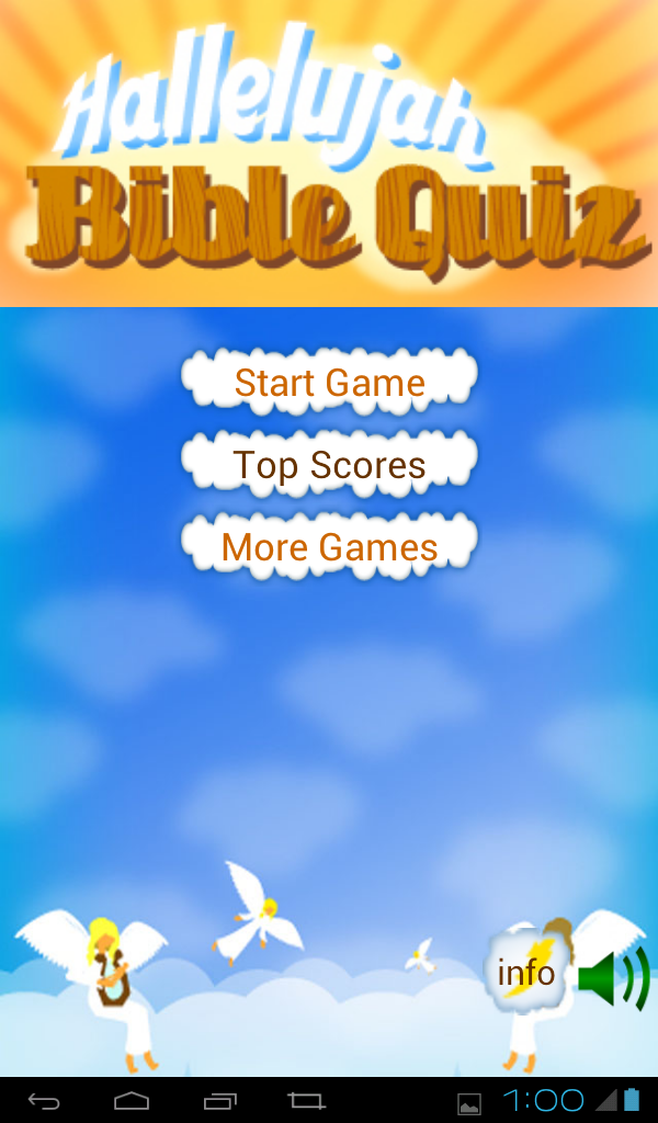 Hallelujah Bible Quiz Screen 1