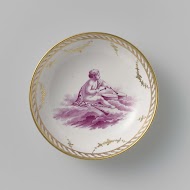 Schotel met een putto op wolken