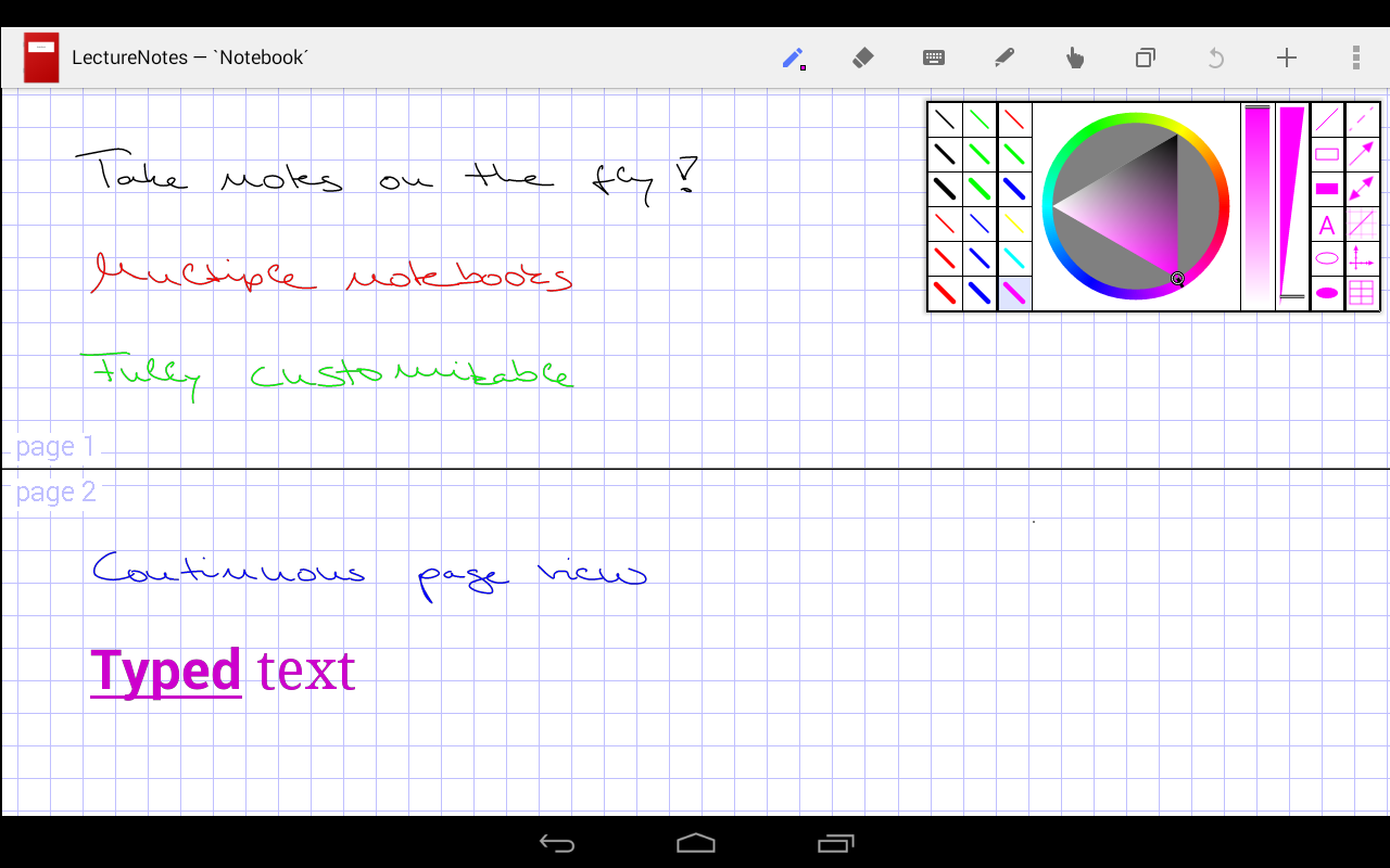 LectureNotes - screenshot