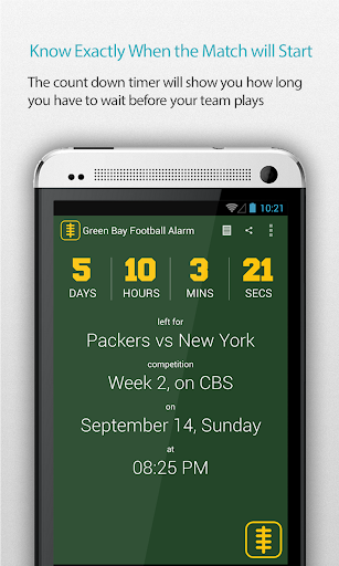 Green Bay Football Alarm Pro