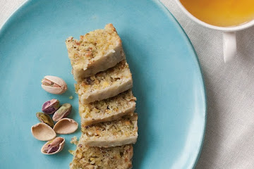 Pistachio-Almond Bars with Citrus Glaze