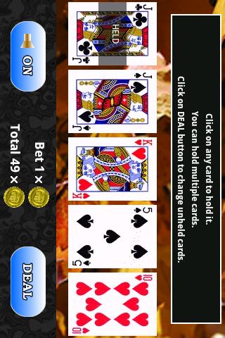 Android application CF Deuce Wild Video Poker screenshort