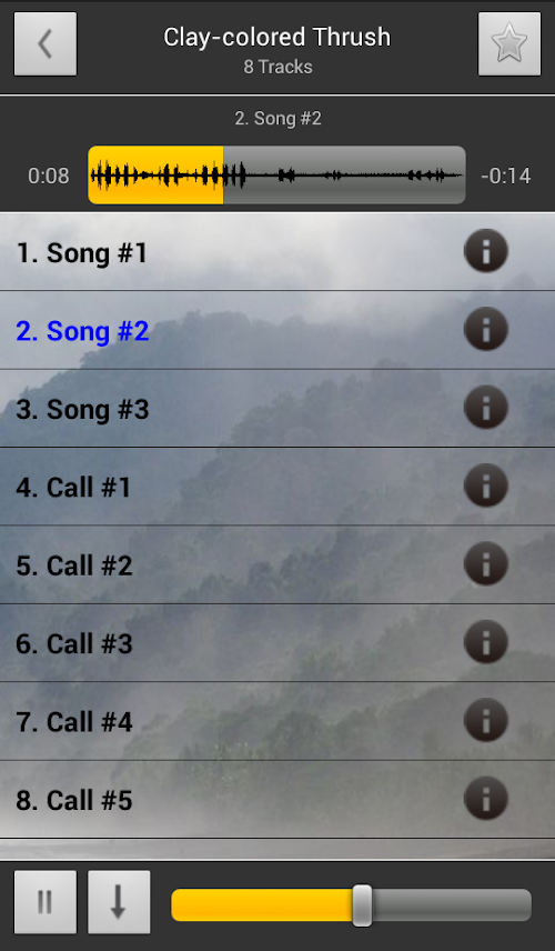 Android application BirdSounds Costa Rica screenshort