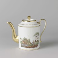 Teapot and milk jug, part of a tea service