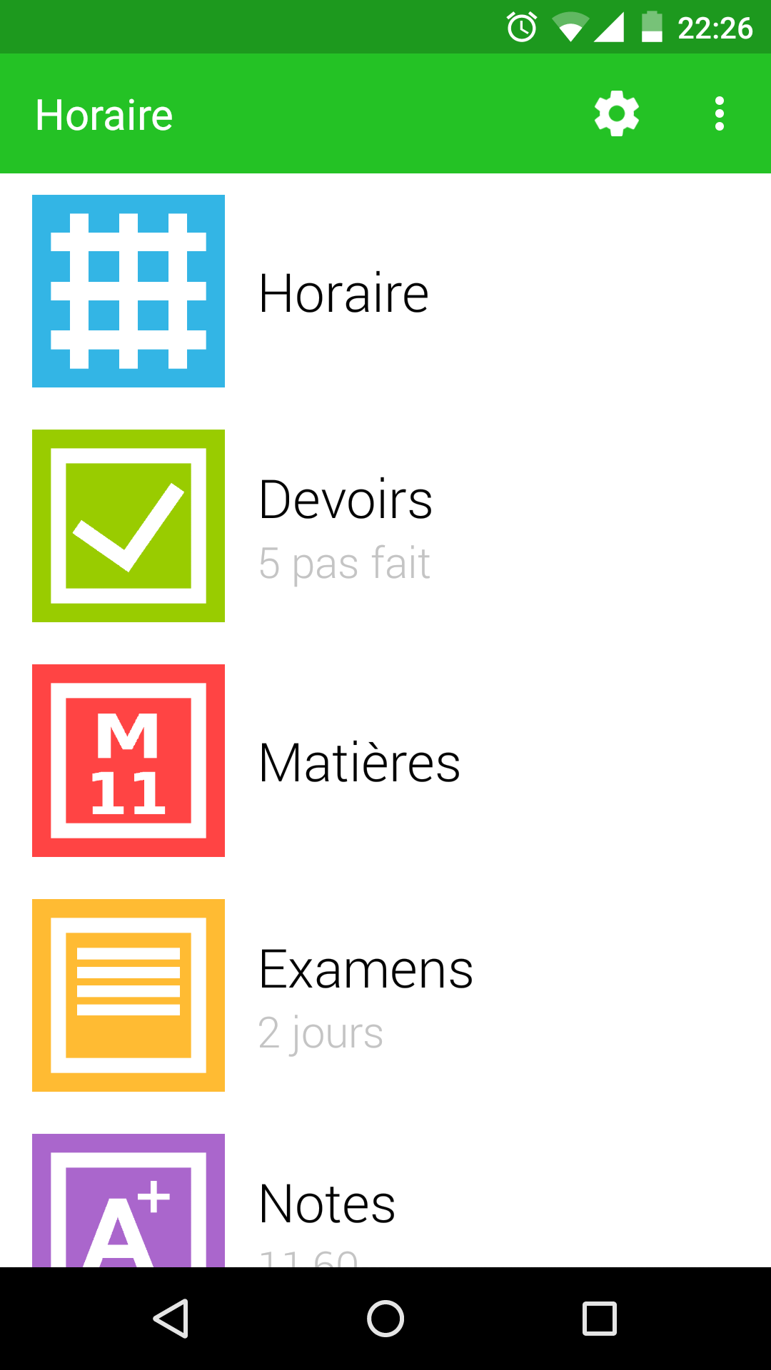 Android application Timetable screenshort