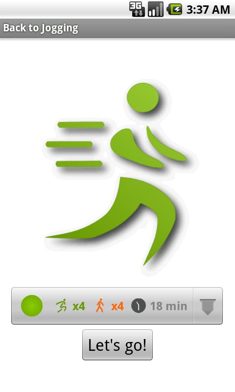 Back to Jogging Screen 1