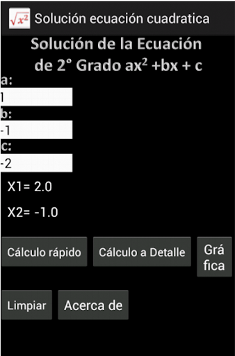 【免費工具App】Solución ecuacion cuadratica-APP點子