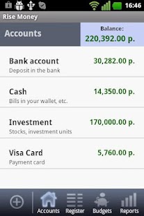 Android application Rise Money - expense tracker screenshot