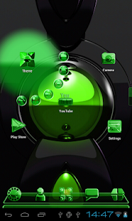 Next Launcher Theme ZELENÁ MET - náhled