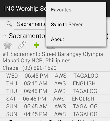 INC Worship Service Directory