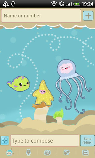 【免費個人化App】GO SMS Sweet Aquarium Theme-APP點子