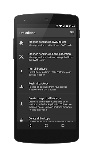 CWM Backup Manager ROOT