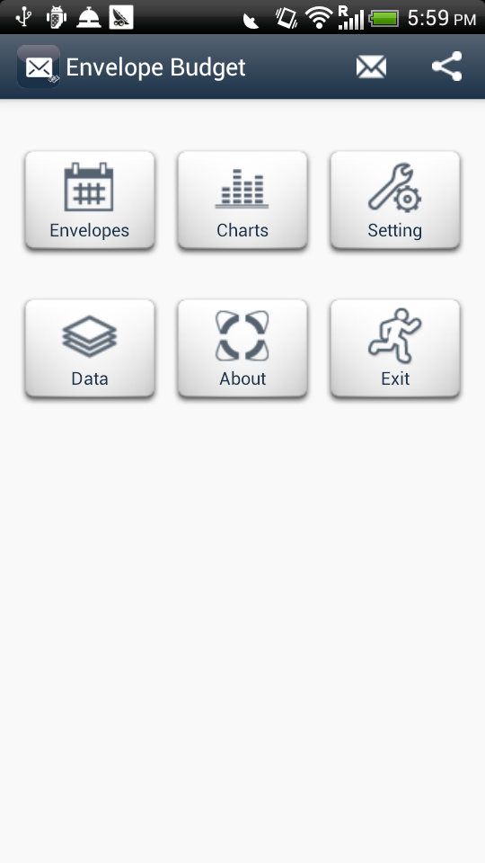 Android application Envelope Budget screenshort