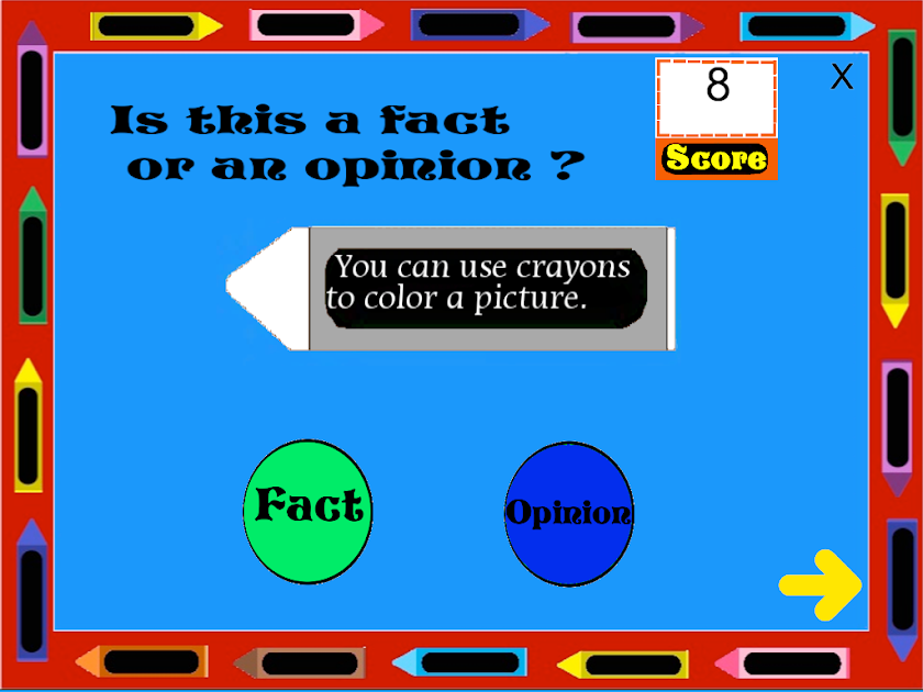 Fact or Opinion Screen 3
