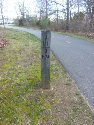 Zero Mile Marker for the Eugene O'Neill Bike Path