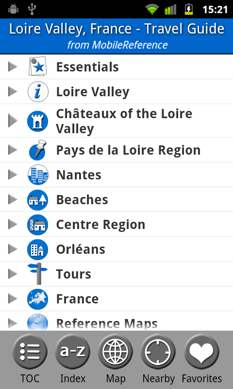 Loire Valley, France - Guide Screen 1