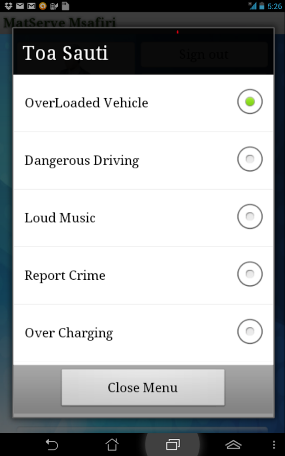    Matserve Msafiri- screenshot  
