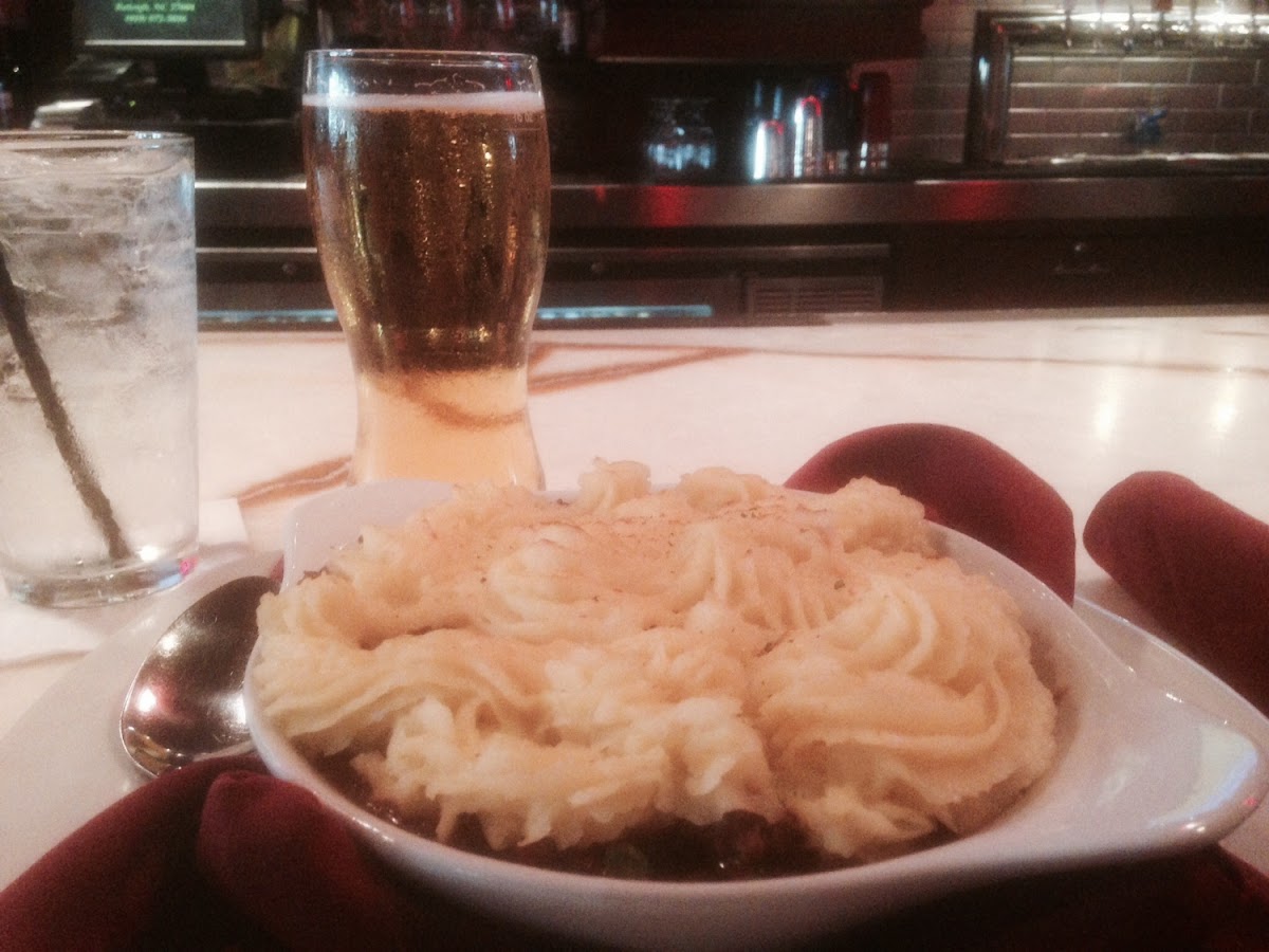 Shepherd's Pie and Strongbow on draft.